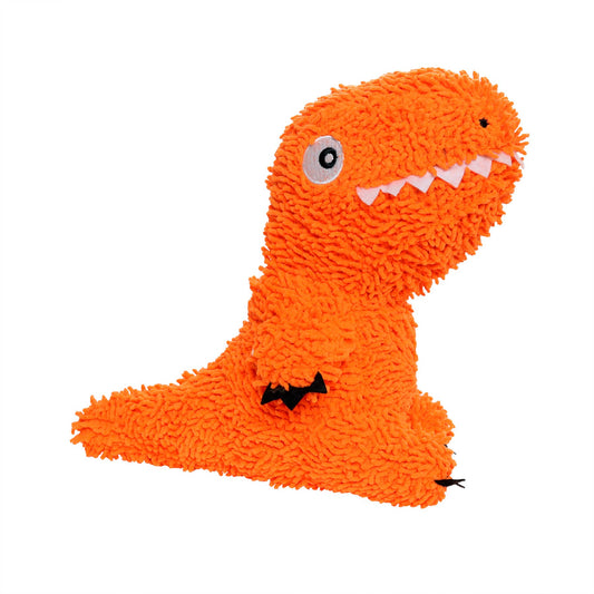 Tuffy Dog Toys - VIP Products - Mighty Microfiber Ball T-Rex, Durable, Squeaky Dog Toy