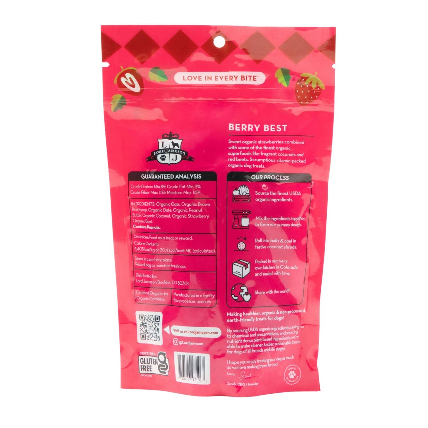 Lord Jameson Berry Best Organic Soft & Chewy Dog Treats