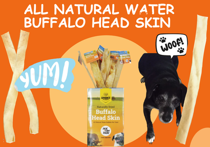 Doot's Chew Bar - All-Natural Water Buffalo Head Skin for Dogs