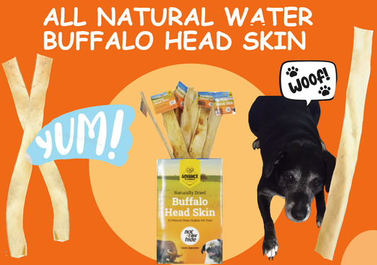 Doot's Chew Bar - All-Natural Water Buffalo Head Skin for Dogs