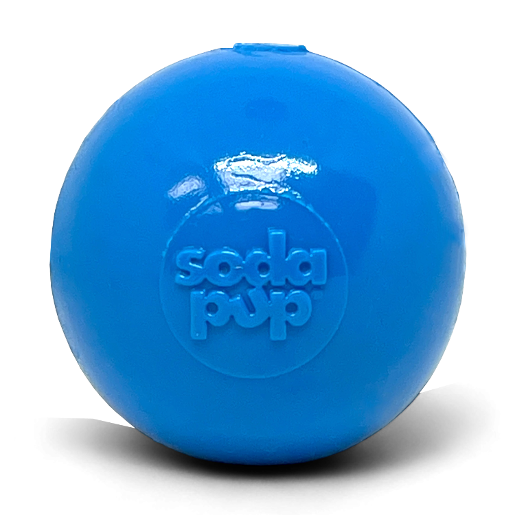 SodaPup - Squeak Ball Ultra Durable PUP-X Squeaking, Chewing, Floating & Retrieving Ball - Large Squeaker Ball - glow in the dark