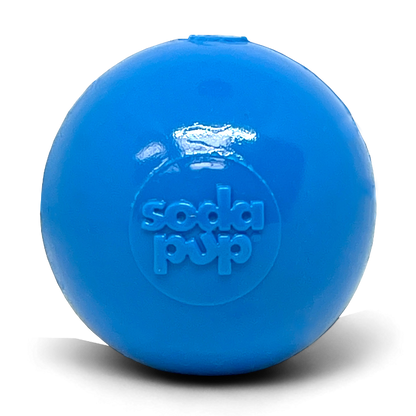 SodaPup - Squeak Ball Ultra Durable PUP-X Squeaking, Chewing, Floating & Retrieving Ball - Large Squeaker Ball - glow in the dark