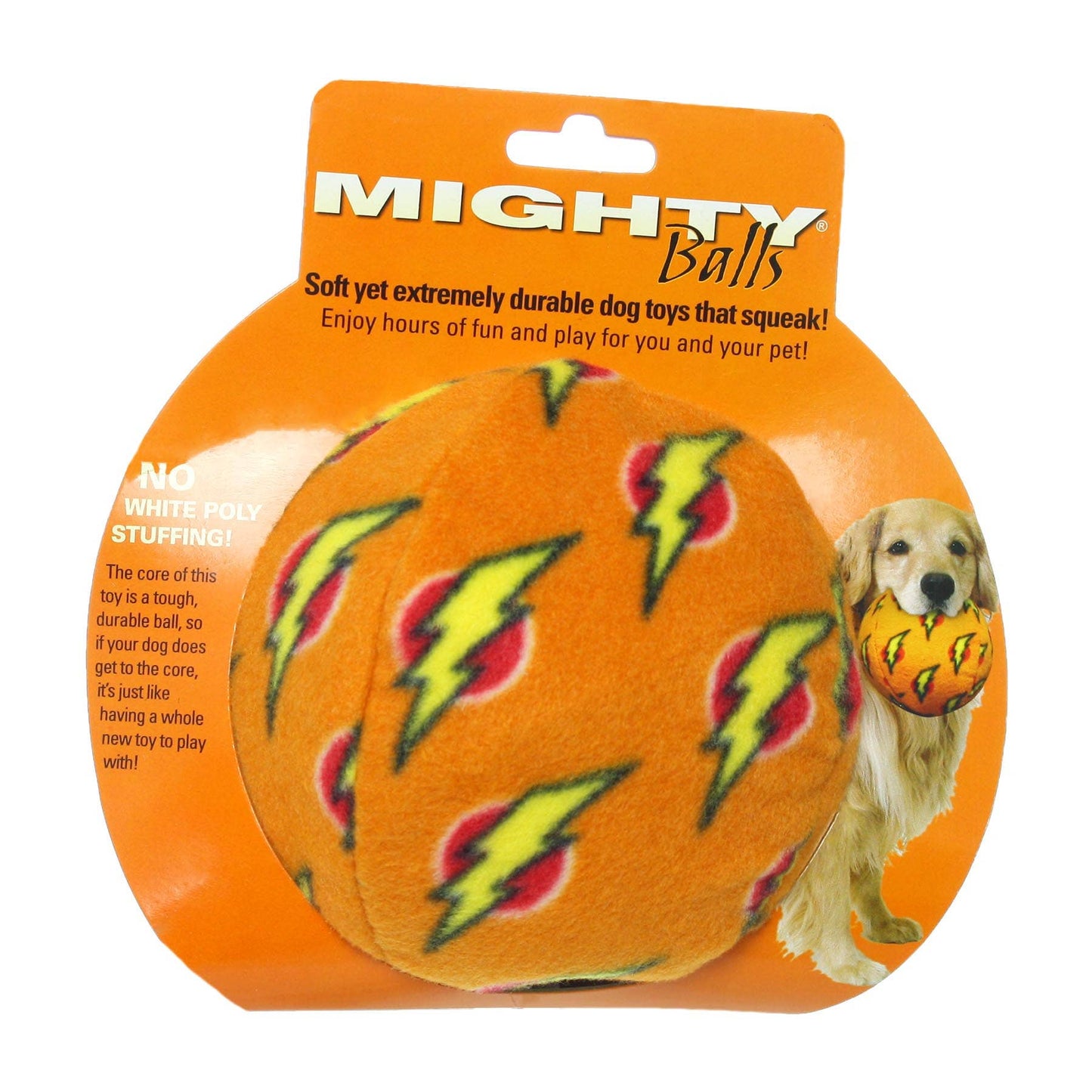 Tuffy Dog Toys - VIP Products - Mighty Ball - Large Orange, Squeaky Dog Toy, No Stuffing - Doot's Pet LLC Collars For A Cause