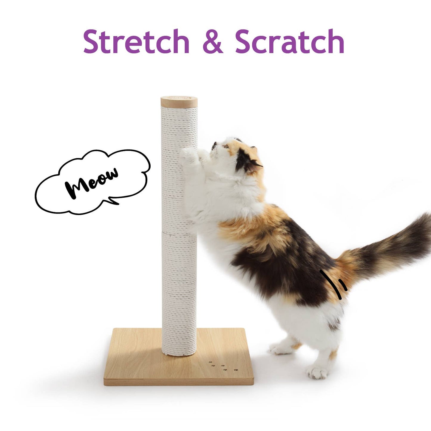 MOON-X USA, INC. - Premium Comfort Scratching Post - Oak / Large
