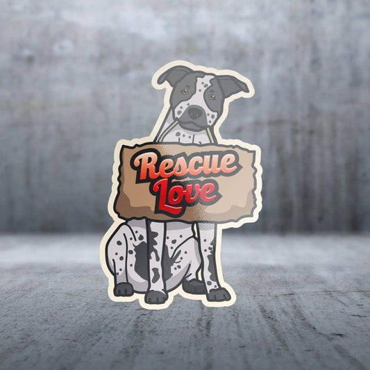 Two Feet Treats - Rescue Love Sign - Sticker
