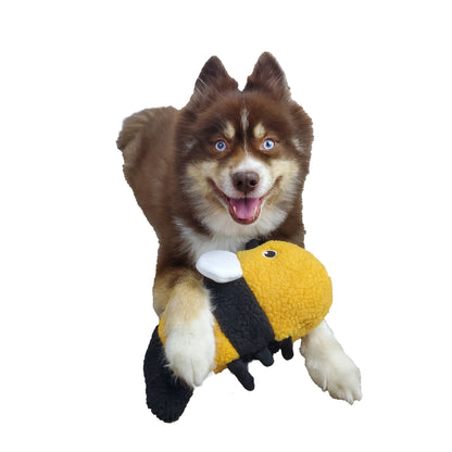 Barker's Bowtique - Bobbie the Bumble Bee Wildlife Fleece Dog Toy