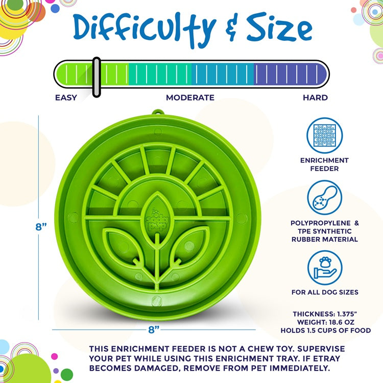 Garden Design eTray - Shallow Slow Feeder Dog Bowl for Enrichment | USA - Doot's Pet LLC Collars For A Cause