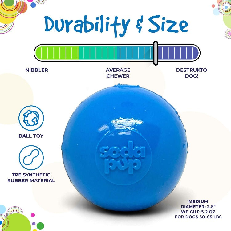 Squeak Ball - Durable Squeaky Dog Toy, Floats, Chew Toy | USA Made - Doot's Pet LLC Collars For A Cause
