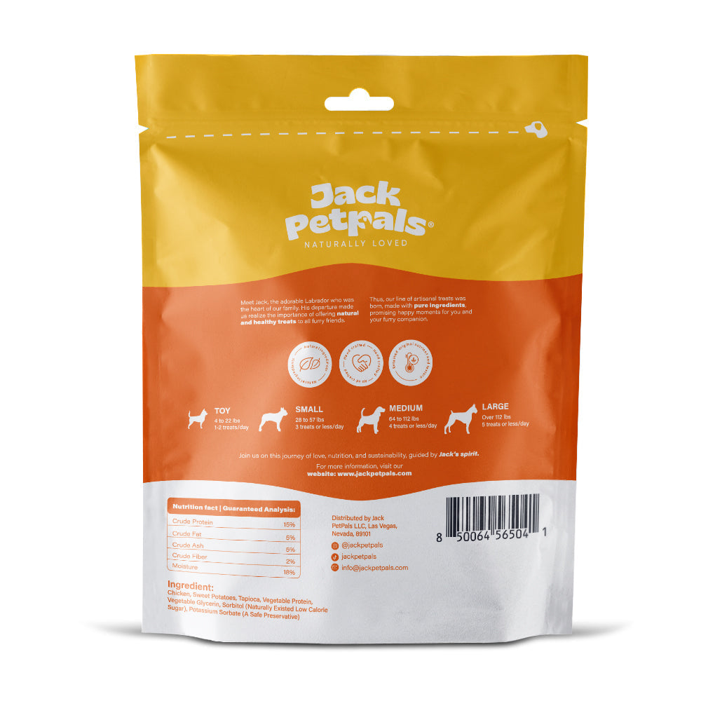 Jack PetPals Crafted Bite Chicken Sweet Potato Dog Treats (12oz) - Doot's Pet LLC Collars For A Cause