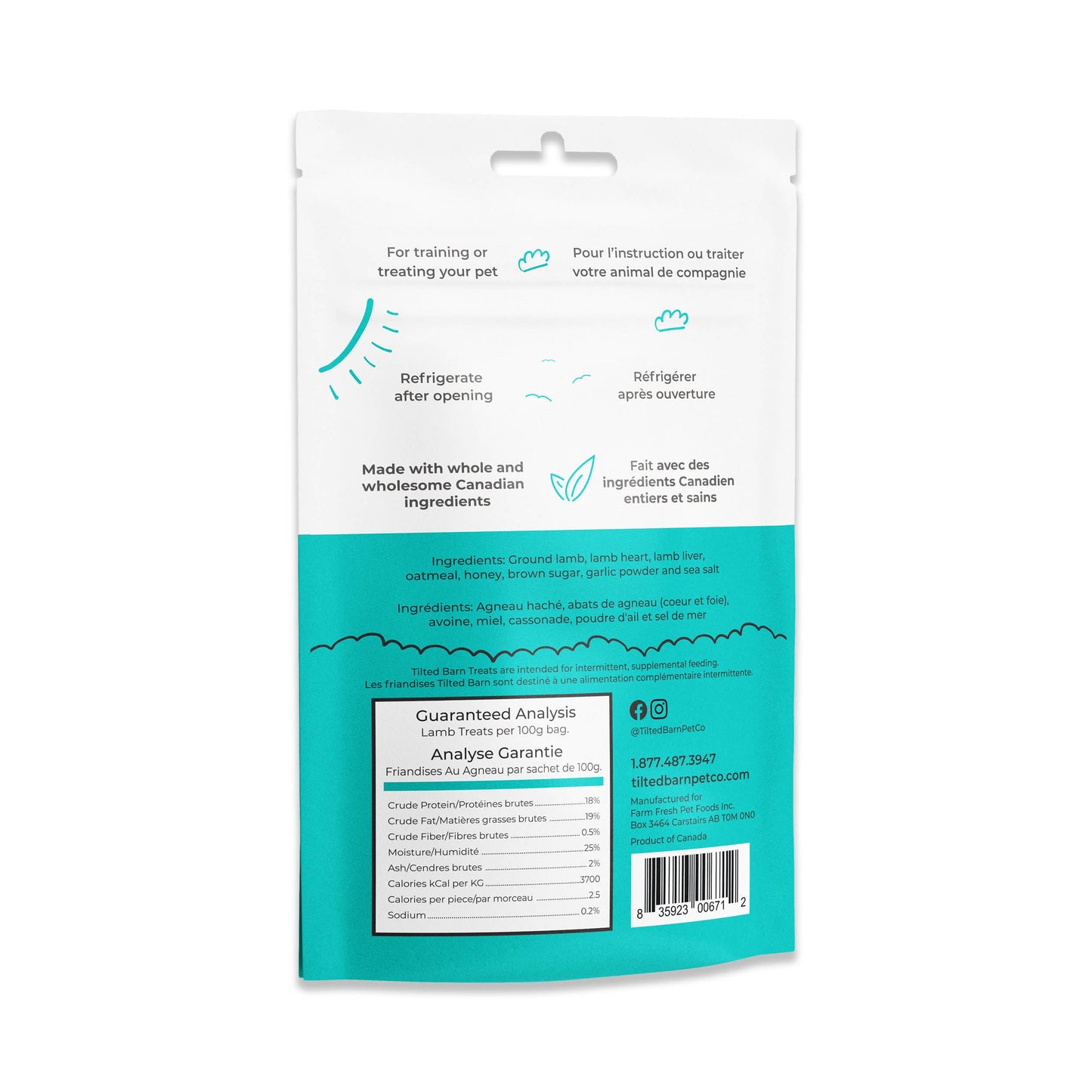 Tilted Barn Pet Co. - Lamb Miniwags Treats For Dogs 100g/3.53oz