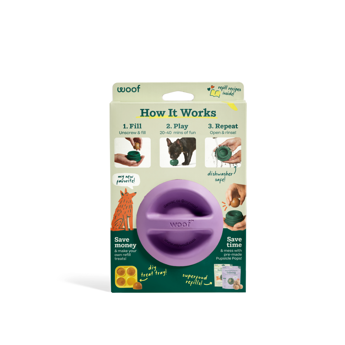 Woof - The Pupsicle - Lavender - Doot's Pet LLC Collars For A Cause