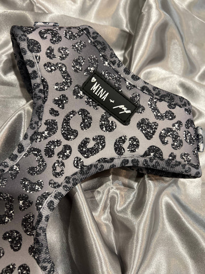 Mina + Pup - YOU’RE SO GLAM ADJUSTABLE SILVER OMBRE DOG CAT HARNESS - XXS
