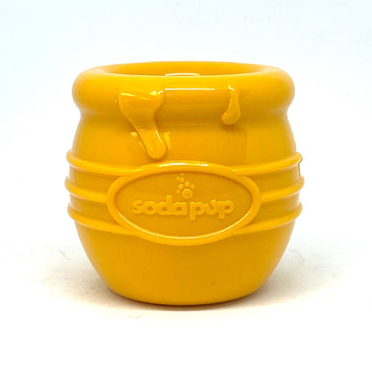 SodaPup - Large PUP-X Honey Pot Treat Dispenser - Yellow / Large - Doot's Pet LLC Collars For A Cause