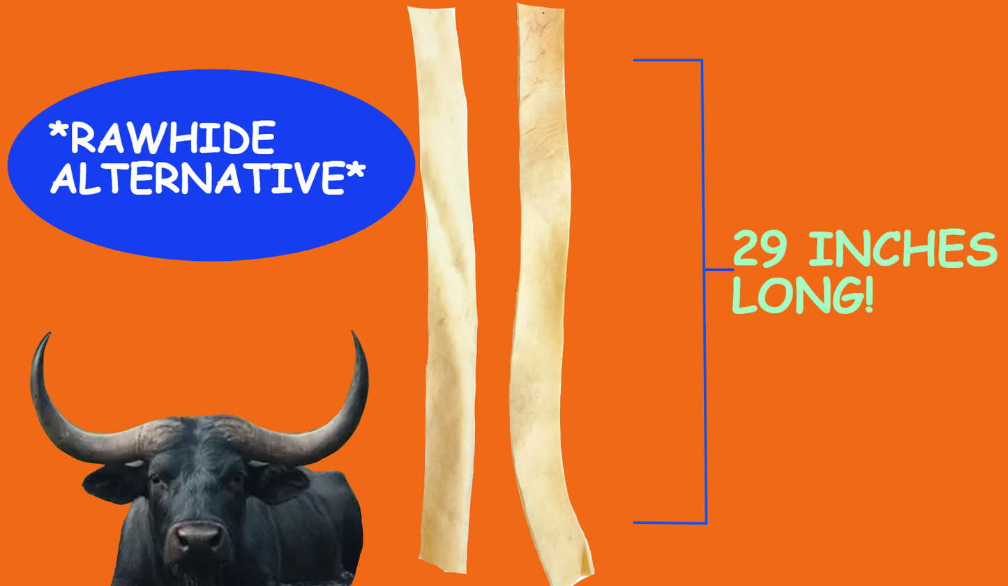 Doot's Chew Bar - All-Natural Water Buffalo Head Skin for Dogs