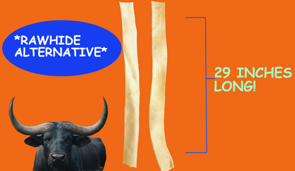 Doot's Chew Bar - All-Natural Water Buffalo Head Skin for Dogs