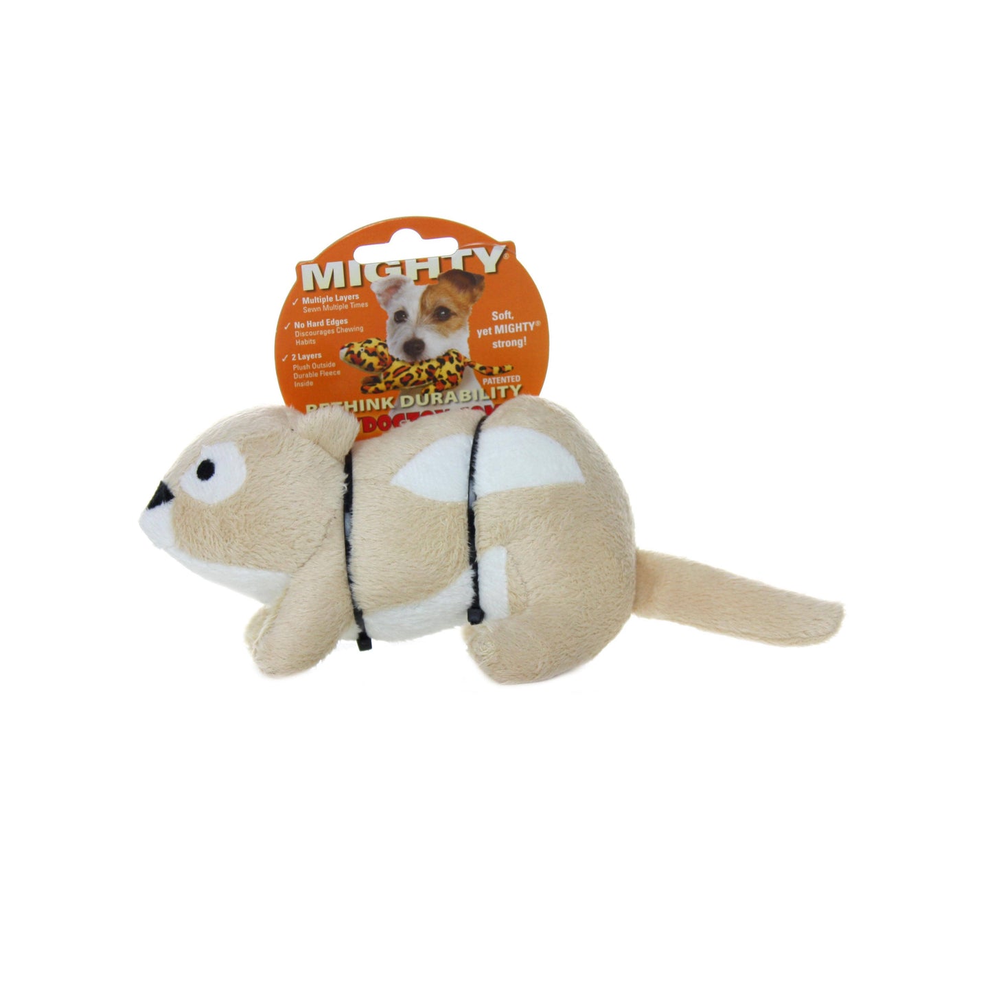 Tuffy Dog Toys - VIP Products - Mighty Jr Nature Chipmunk, Plush, Squeaky Dog Toy - Doot's Pet LLC Collars For A Cause