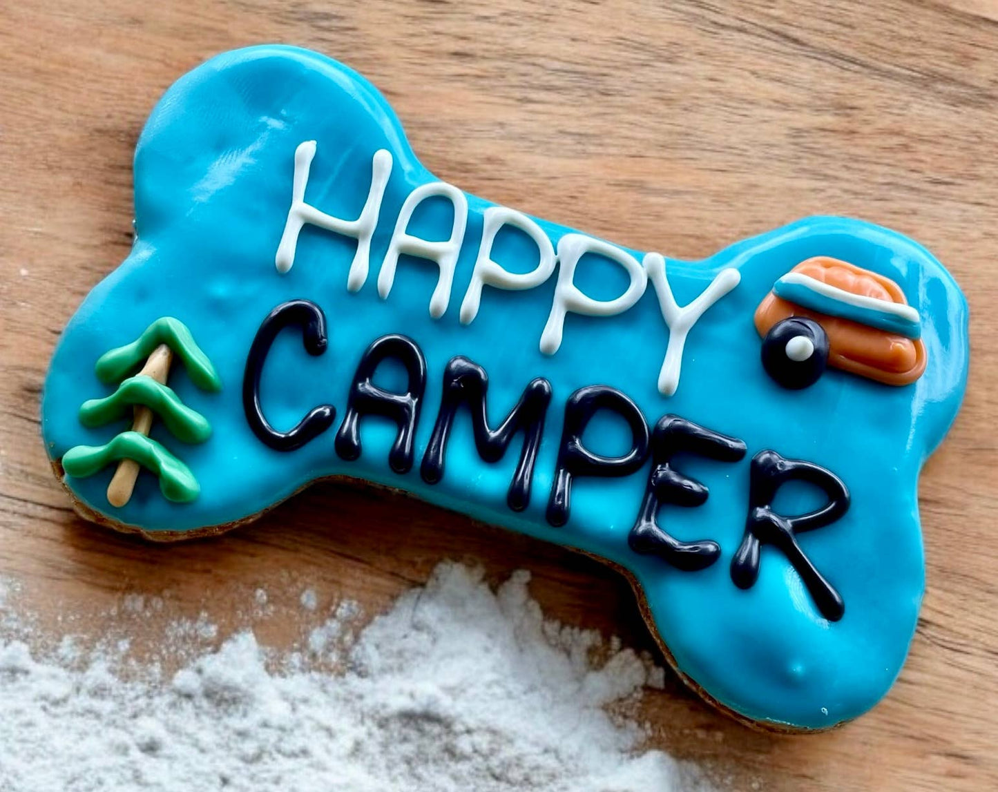 YumYum4DOGS - 6 inch Happy Camper Dog Bone dog treat- Single - Doot's Pet LLC Collars For A Cause