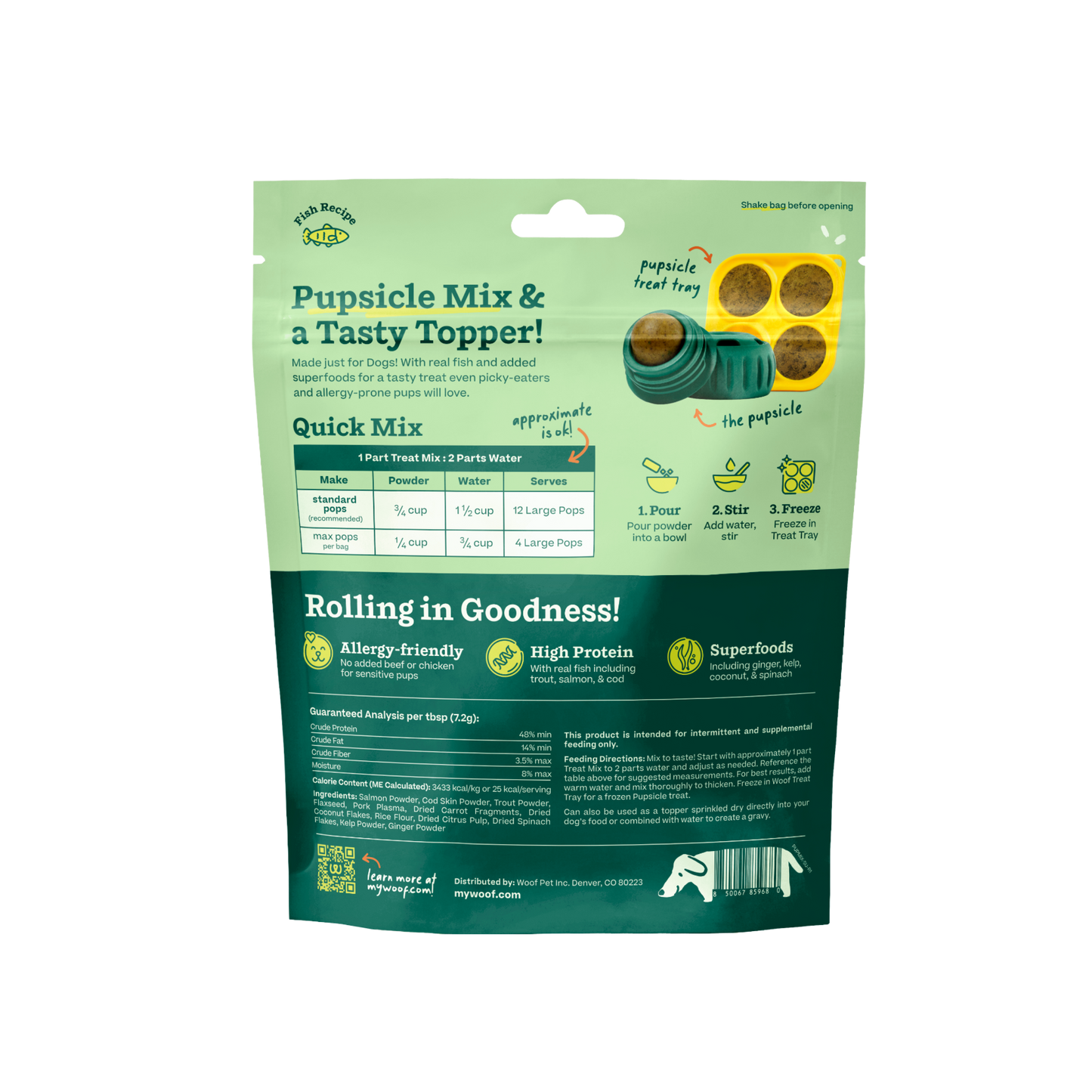 Woof - Pupsicle Treat Mix - Sushi Roll - Doot's Pet LLC Collars For A Cause