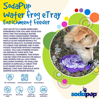 SodaPup - Water Frog Design eTray Enrichment Tray for Dogs - Purple - Purple