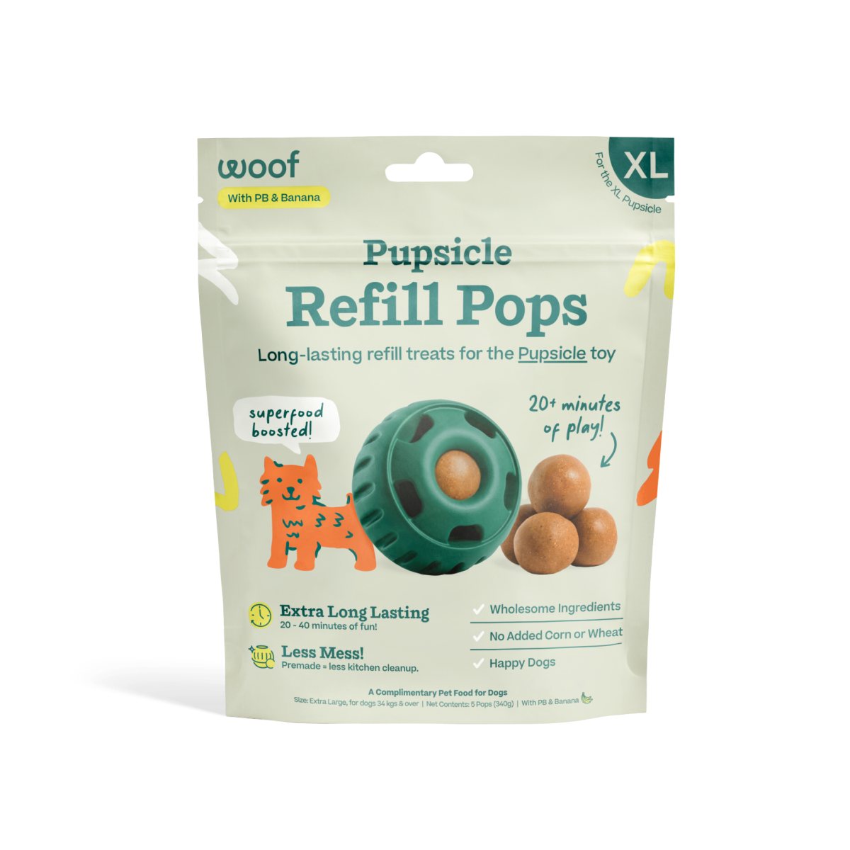 Woof - Peanut Butter & Banana Pops