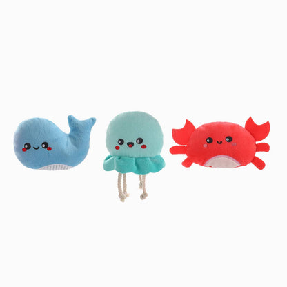 Hugsmart Products Inc - HugSmart Pet - Ocean Pals | Sea Creatures - Dog Plush Toy