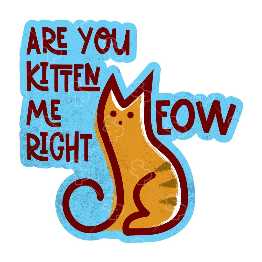 Two Feet Treats - Are You Kitten Me Right Meow - Sticker