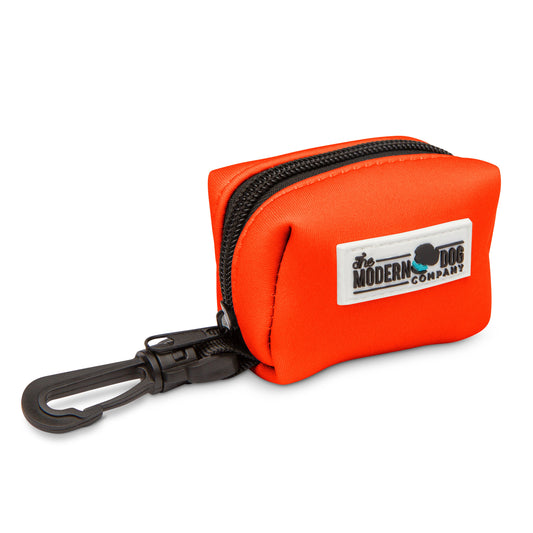 The Modern Dog Company - Neon Orange Poop Bag Holder - Doot's Pet LLC Collars For A Cause