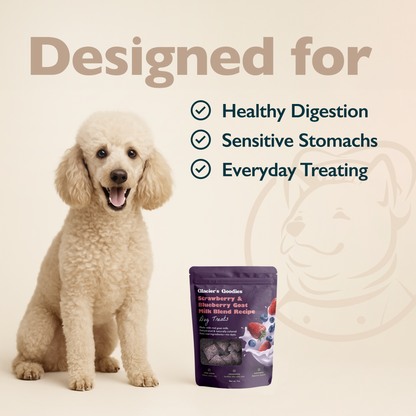 Glacier's Goodies - Goat Milk Dog Treats – Strawberry & Blueberry (7oz)