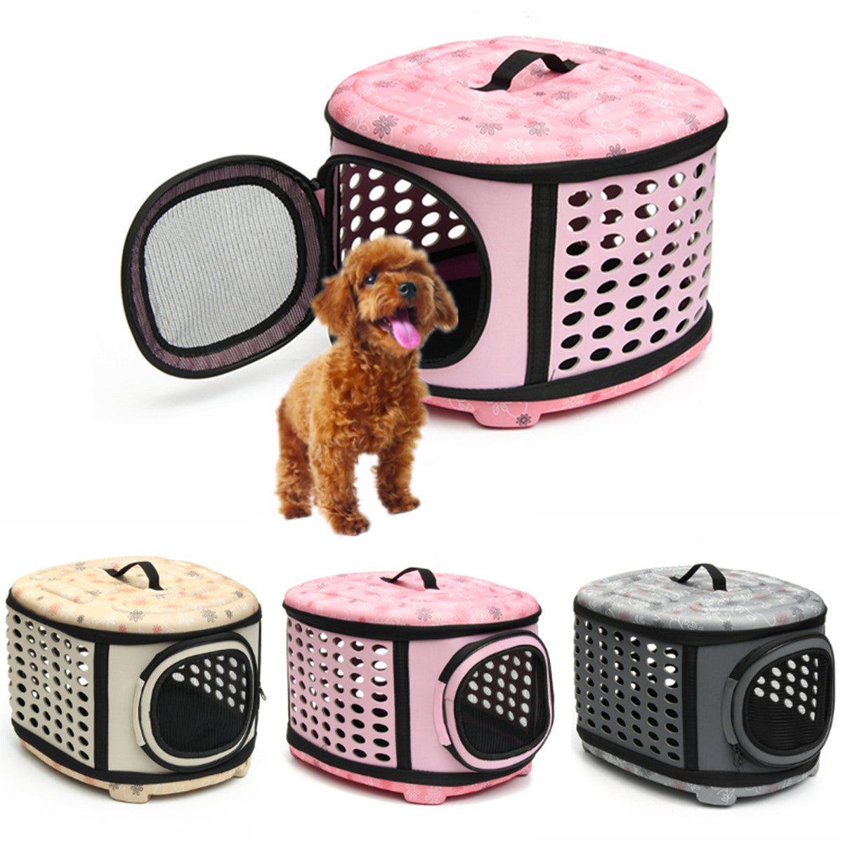 Foldable Pet Dog Cat Puppy Handbag Carrier Cage