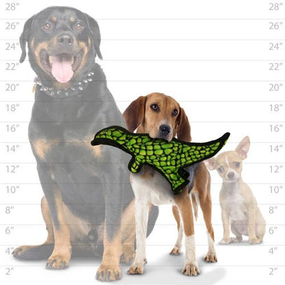 Tuffy Dog Toys - VIP Products - Tuffy Jr Dinosaur TRex, Durable, Squeaky Dog Toy