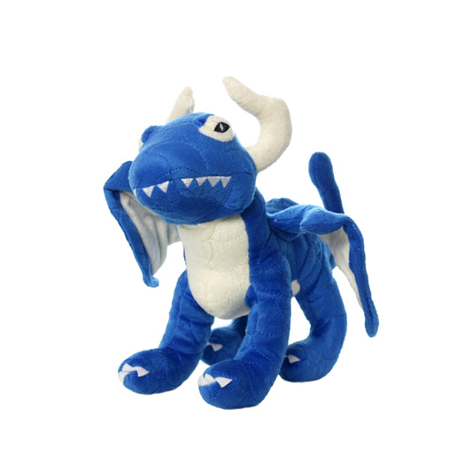 Tuffy Dog Toys - VIP Products - Mighty Dragon - Blue, Plush, Squeaky Dog Toy