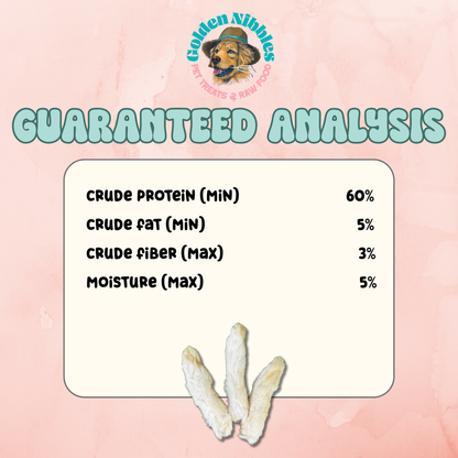 Doot's Chew Bar - Golden Nibbles - Rabbit Foot - Freeze-Dried Treat/Chew for Dogs