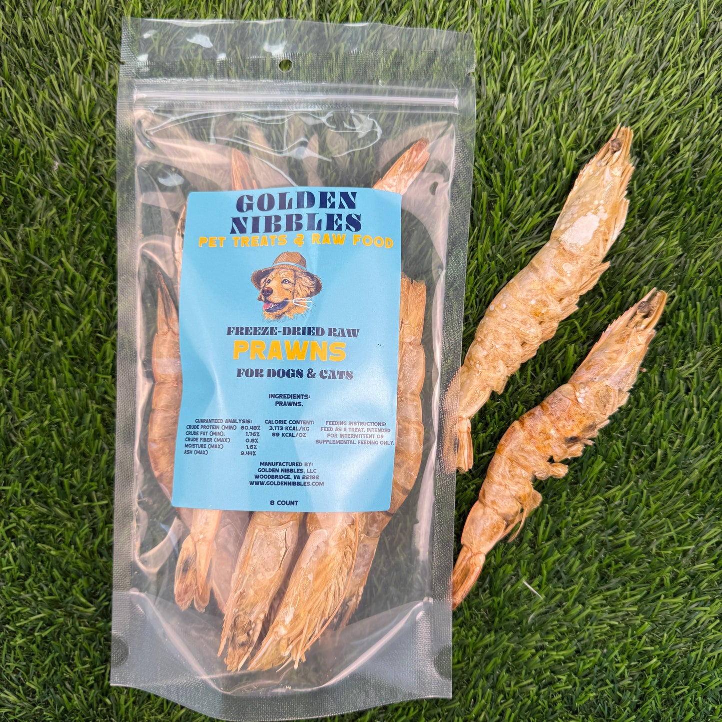 Doot's Chew Bar - Golden Nibbles - Large Prawn/Shrimp - Single Freeze-Dried