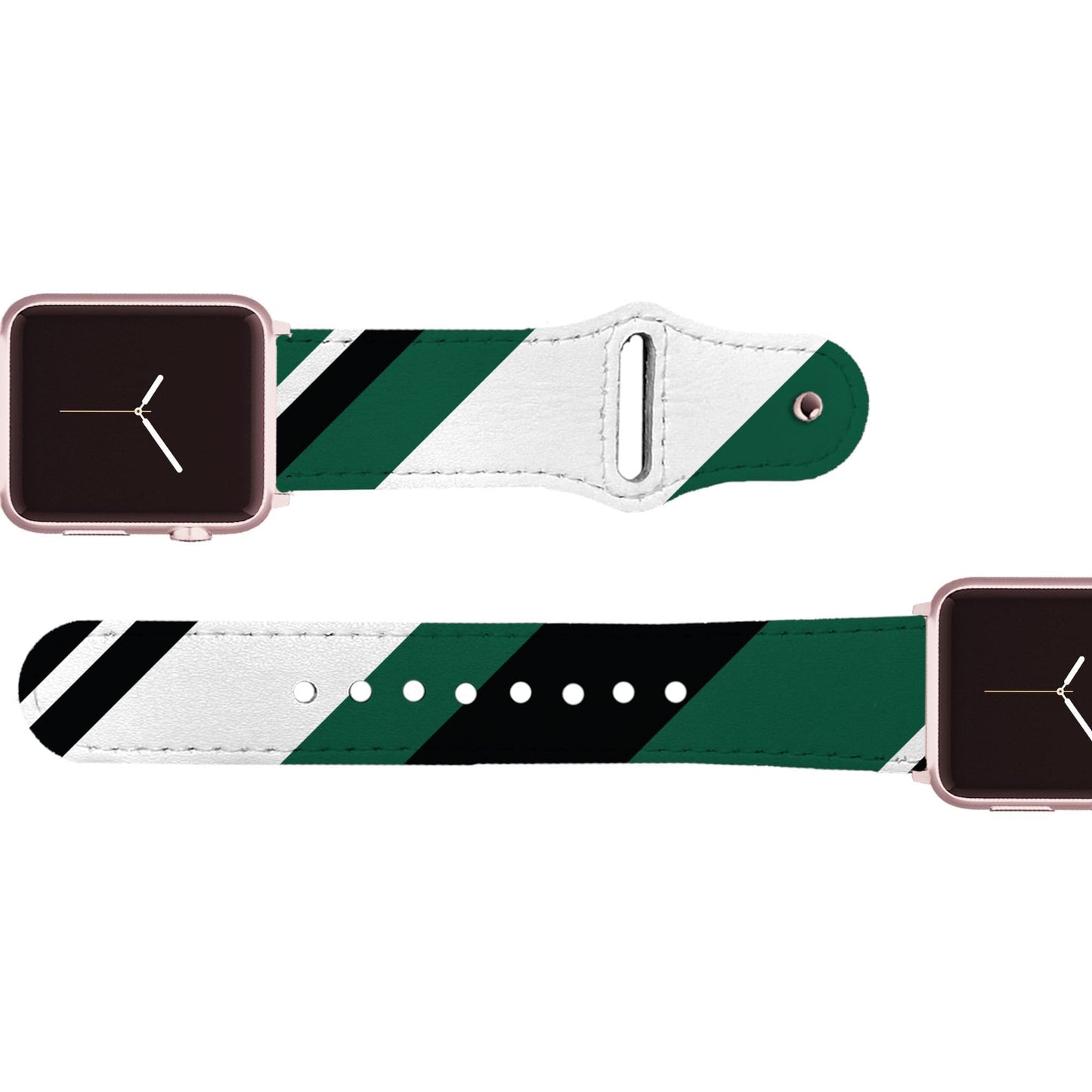 New York AFC Football Color Block Team Spirit Leather Apple Watch Band