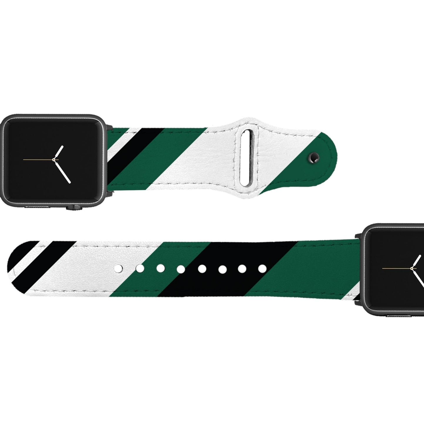 New York AFC Football Color Block Team Spirit Leather Apple Watch Band