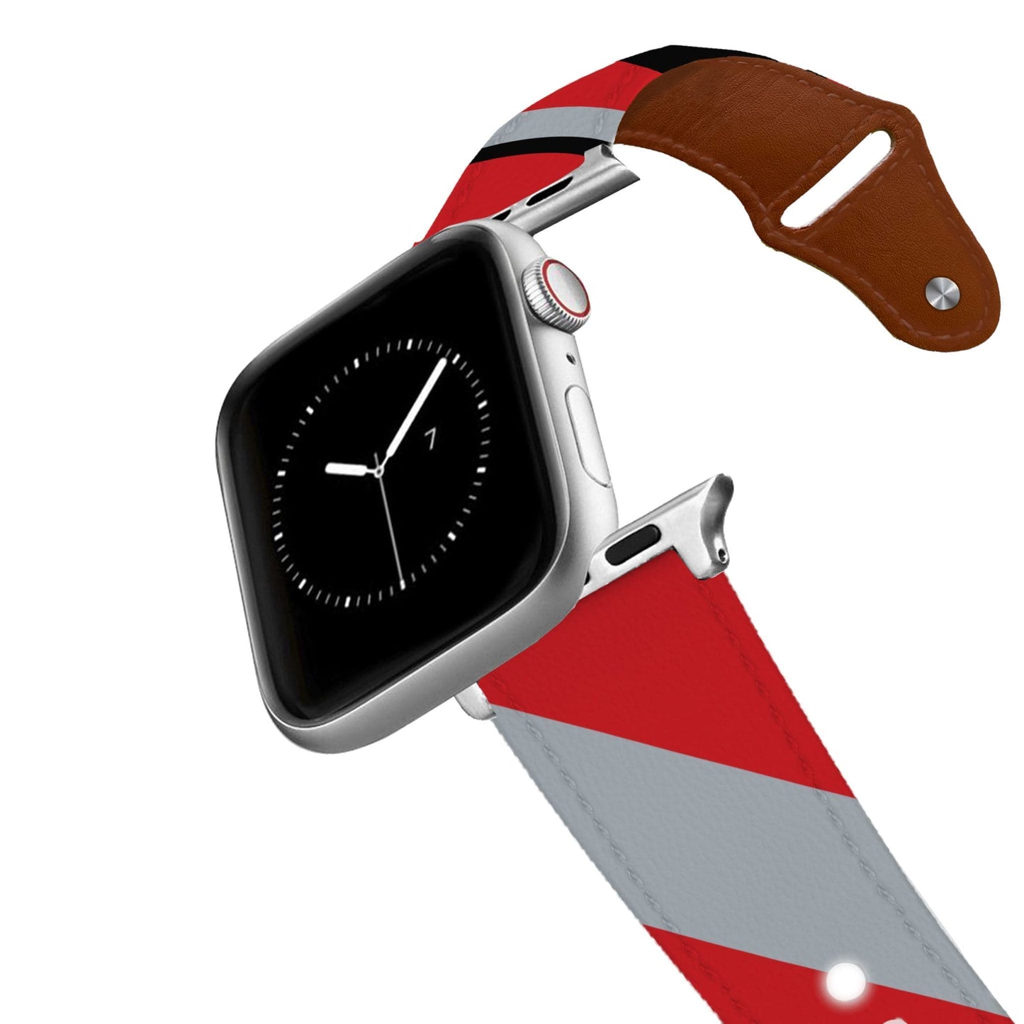 Tampa Bay Football Color Block Team Spirit Leather Apple Watch Band
