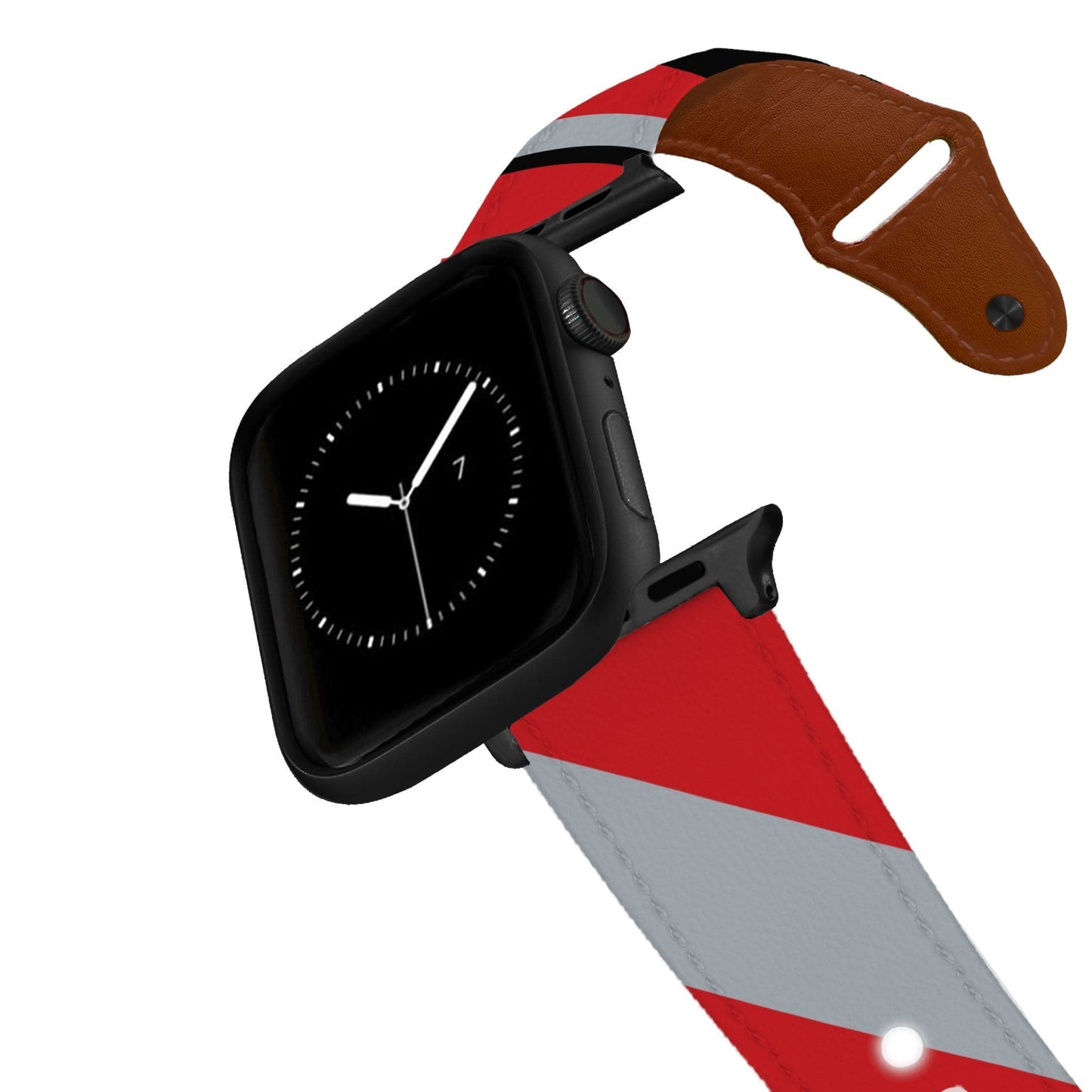 Tampa Bay Football Color Block Team Spirit Leather Apple Watch Band