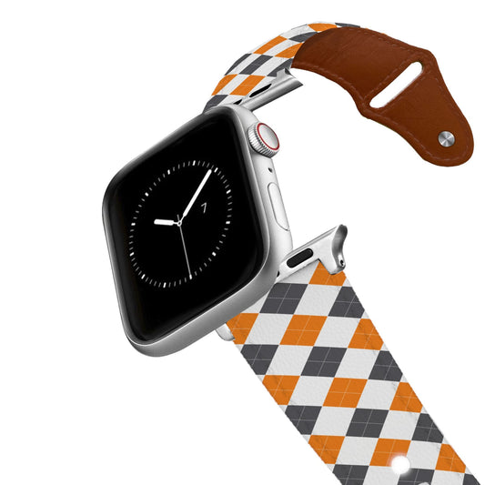 Tennessee Argyle Team Spirit Leather Apple Watch Band