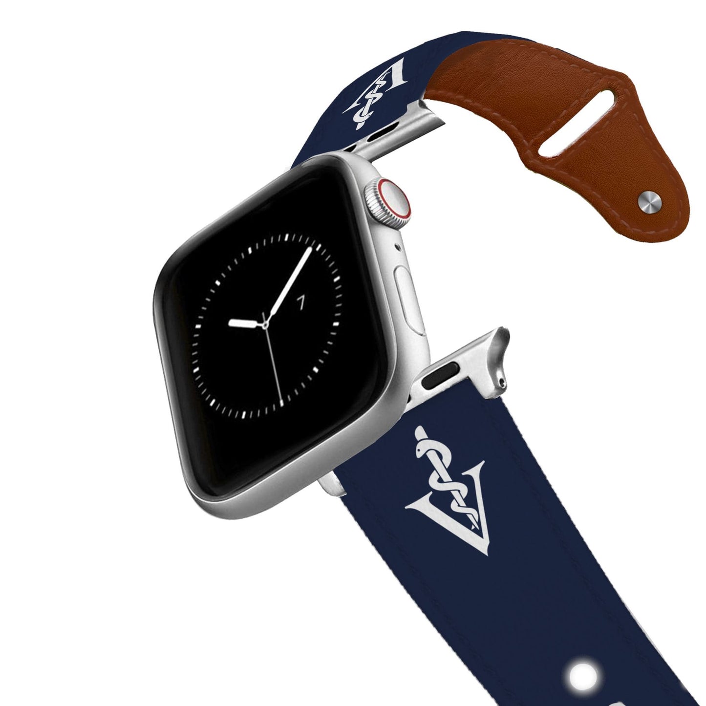 Veterinarian Navy Leather Apple Watch Band