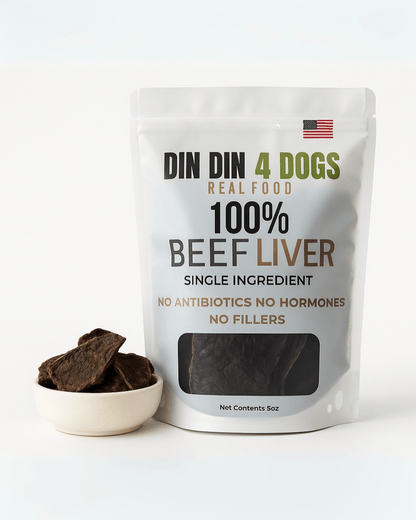 100% Beef Liver Dog Treats, 5 Ounce Bag, Single Ingredient, High Protein - Doot's Pet LLC Collars For A Cause