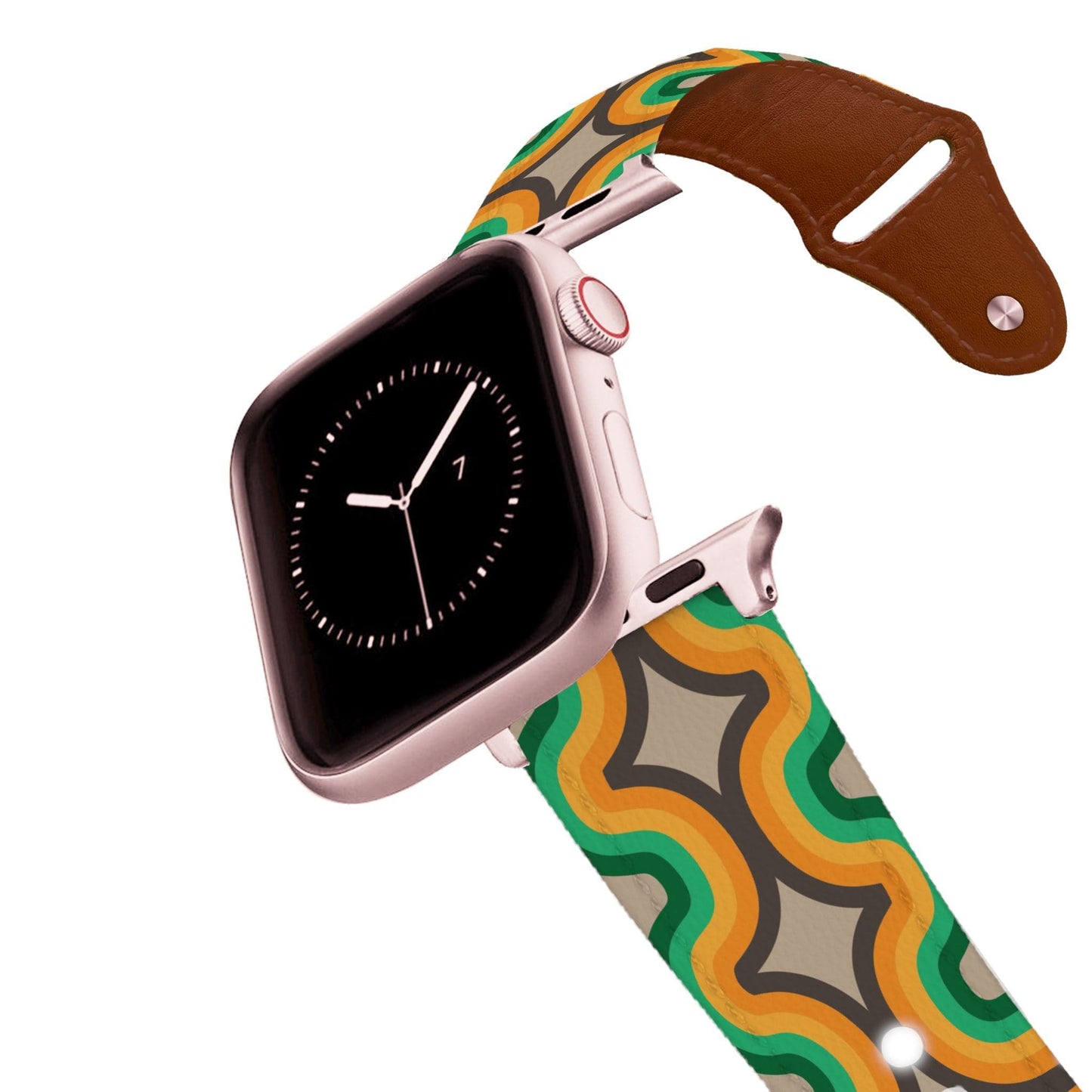 Vintage Wave Leather Apple Watch Band