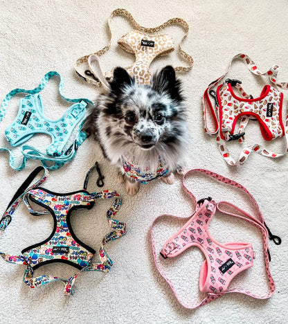 Mina + Pup - Pink Pupshake Adjustable Dog or Cat Harness