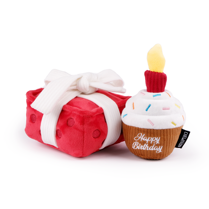 CHEWFFON - CHEWFFON Gift Box Dog Toy Crinkle, Squeak & Treat Puzzle