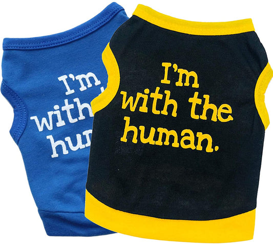 I'm with The Human Dog Cat Puppy Pet Shirts - Doot's Pet LLC Collars For A Cause