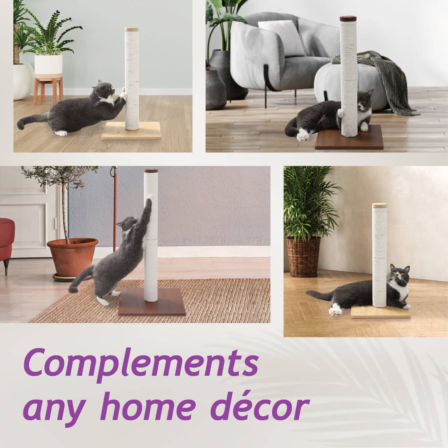 MOON-X USA, INC. - Premium Comfort Scratching Post - Oak / Large