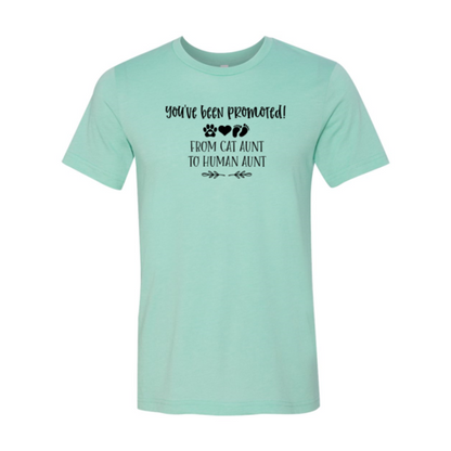 You've Been Promoted from Cat Aunt to Human Aunt T-Shirt