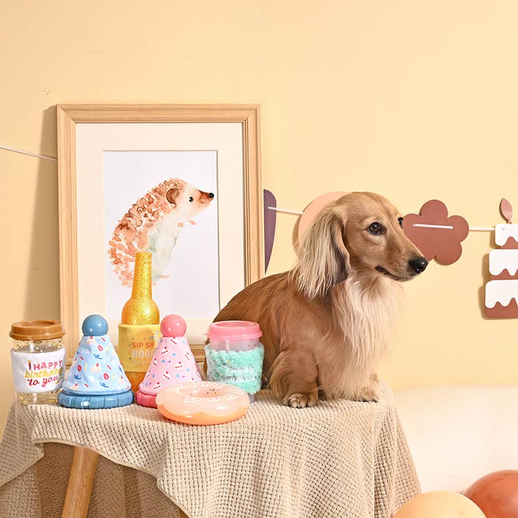 Hugsmart Products Inc - HugSmart Pet - Yappy Birthday |  Blue Party Hat - TPR Rubber