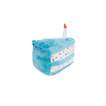 ZippyPaws - Birthday Cake - Blue - Dog Toy