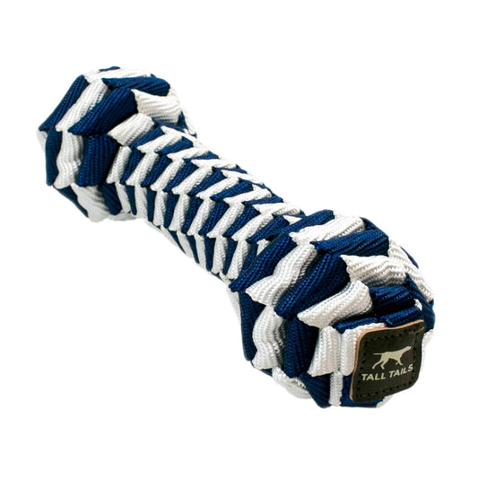 Tall Tails - Tall Tails Braided Bone Toy, Navy - 9"