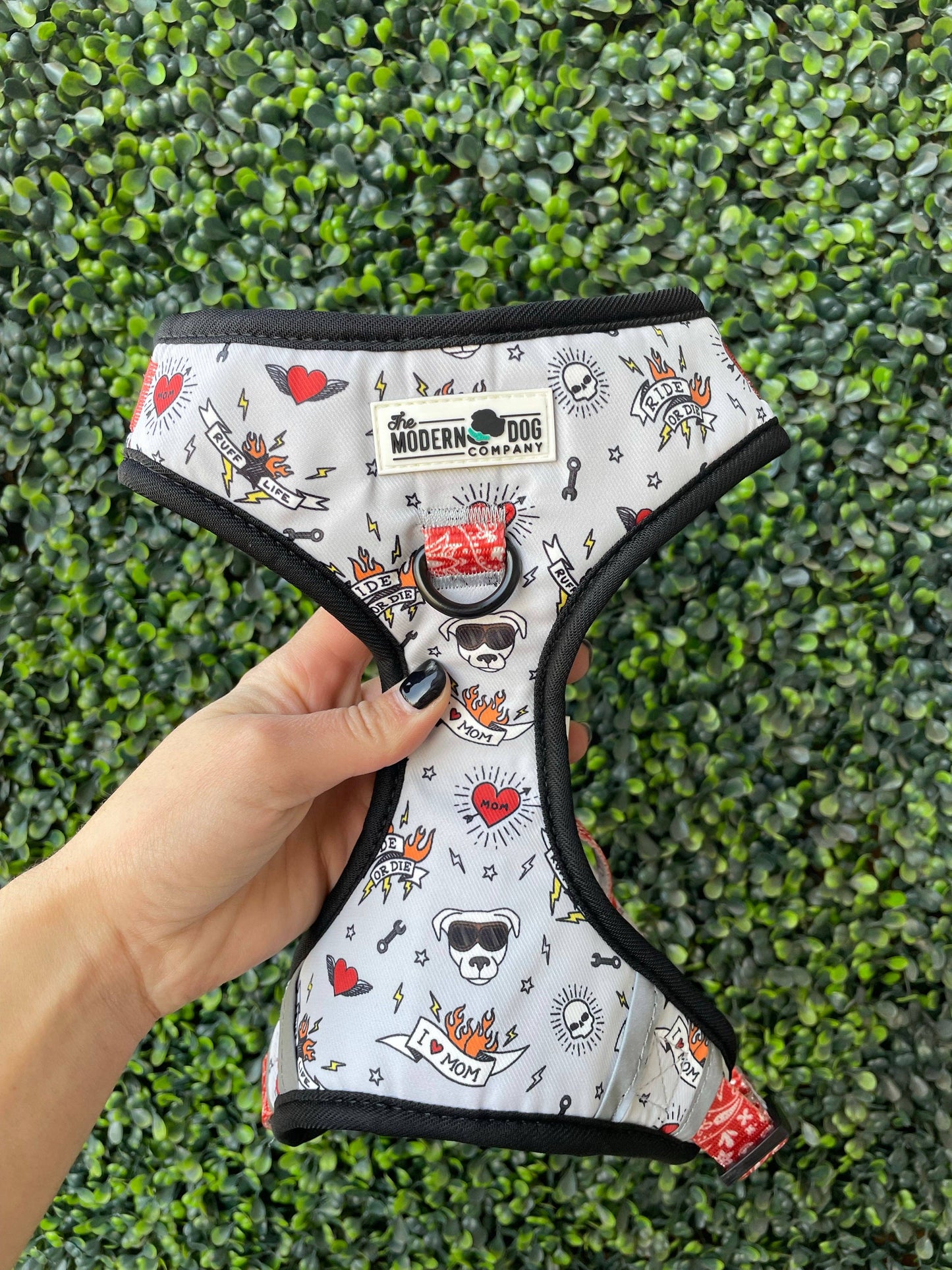 The Modern Dog Company - Bad to the Bone Harness - Doot's Pet LLC Collars For A Cause
